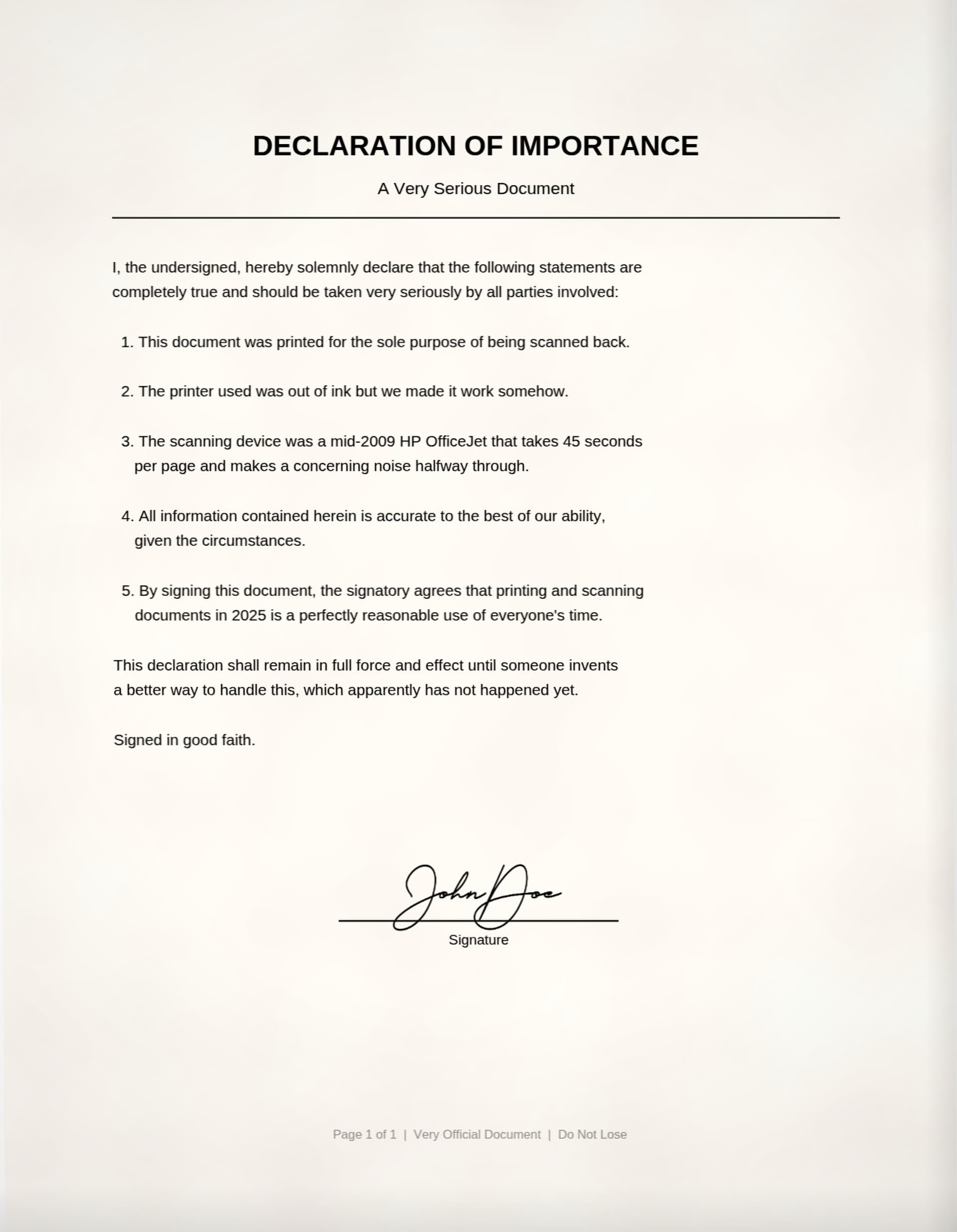 Same document after Scanify scan effect applied